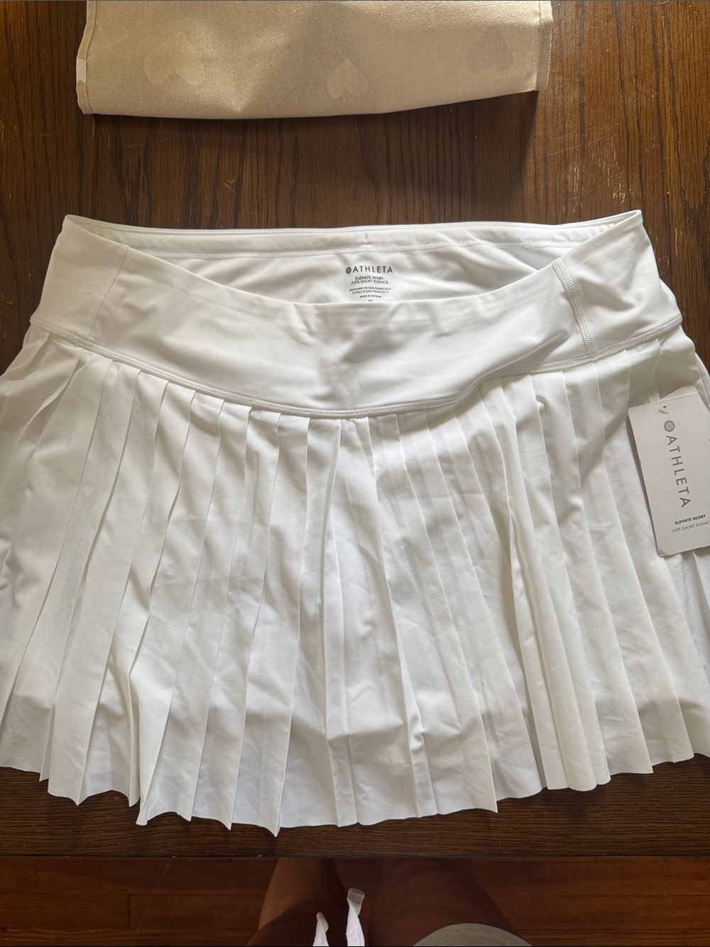 Athleta White Pleated Skater Tennis Skirt
